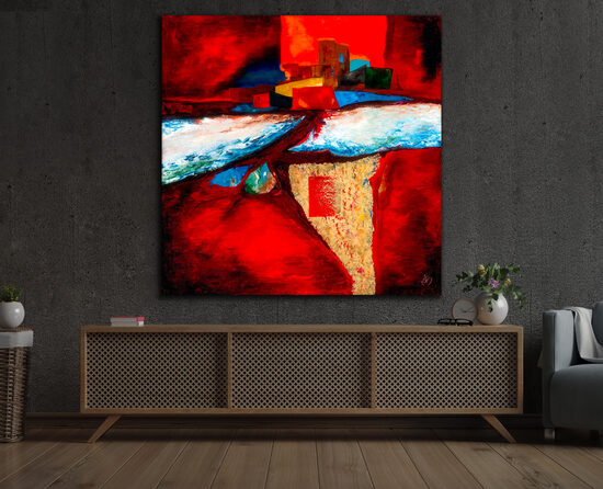 Vászonnyomat - 120x120 cm - "...addig megyek, míg aki vezet, meg nem állít!"